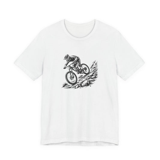 Mountain Bike Illustration T-Shirt - Minimal Cycling Graphic Tee