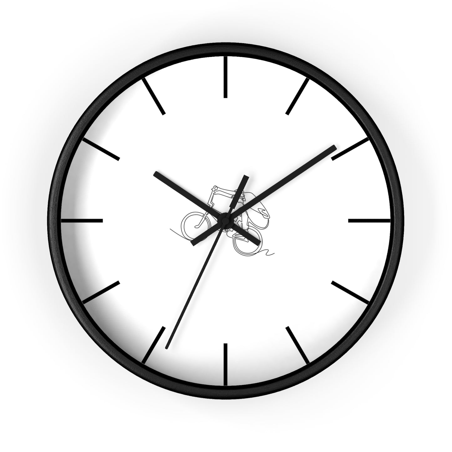 Quiet Ride - Minimal Cycling Wall Clock