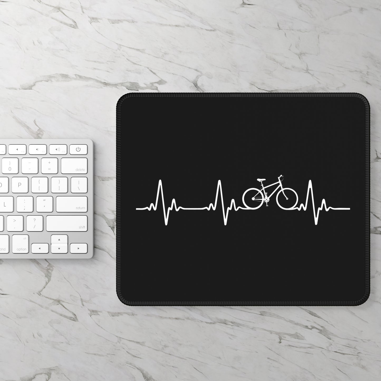 Gaming Mouse Pad - Bicycle Heartbeat, Cycling, Bicycle Lover Gift - Custom Desk Mat, Personalized Mousepad, Gaming Accessories, Desk Decor,