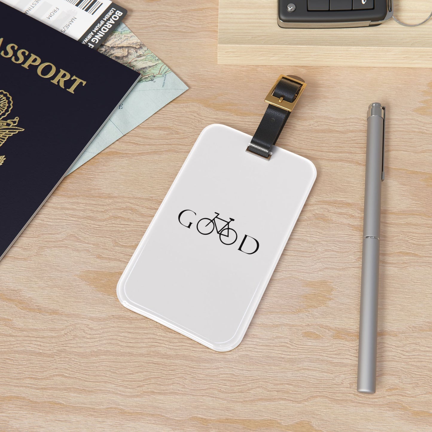 Good Bike Luggage Tag - Minimal Cycling Travel Tag, Clean Bicycle Design, Gift for Bike Lovers