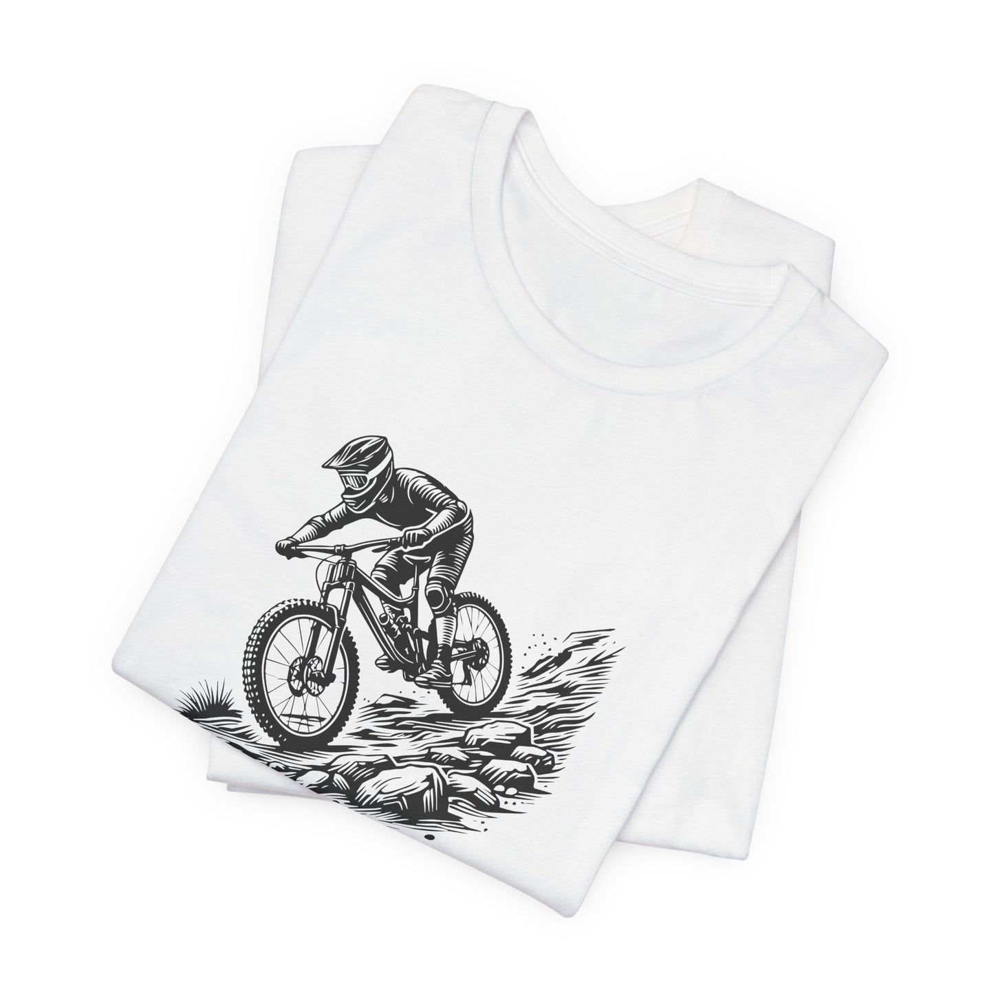 Mountain Bike Illustration T-Shirt - Minimal Cycling Graphic Tee
