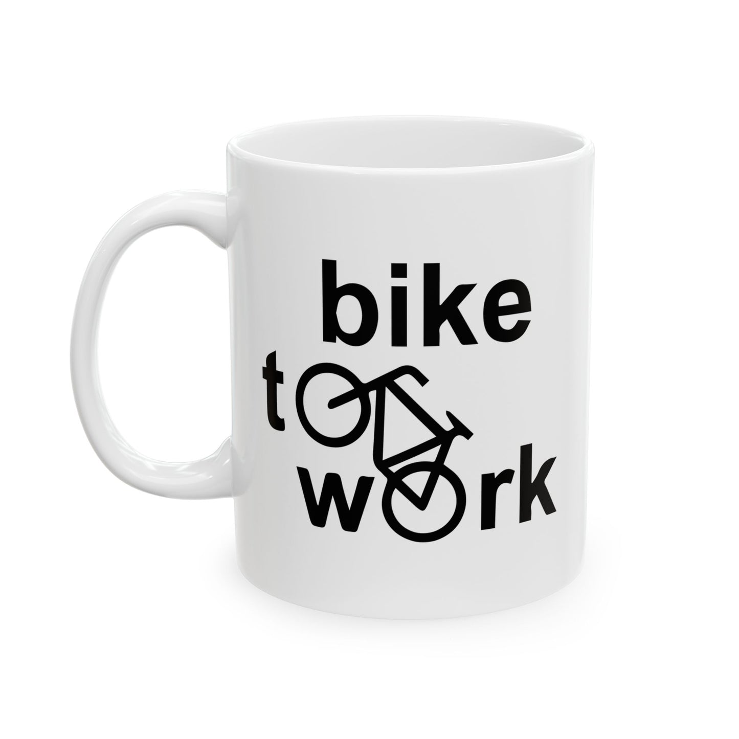 Pedal To Purpose Mug | Bike To Work Typography Art | Motivated Morning Coffee