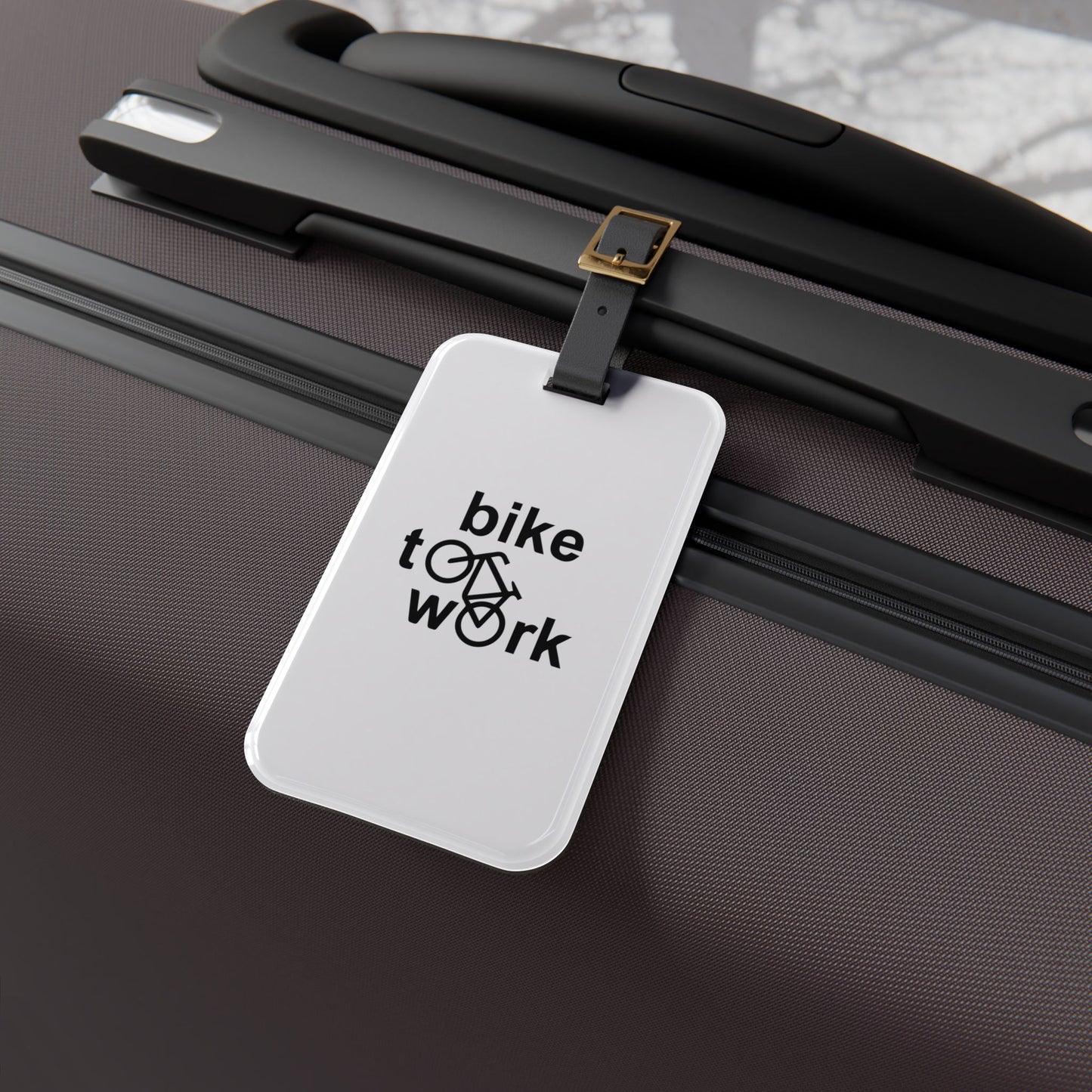 Bike to Work Luggage Tag for Cycling Commuters